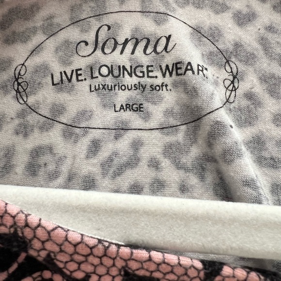 Soma Pink and Black Leopard Print Nightshirt - Picture 3 of 5